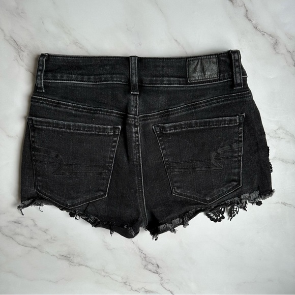 American Eagle Outfitters Black US 0 Super Super Stretch X Hi-Rise Shotie - Picture 4 of 16